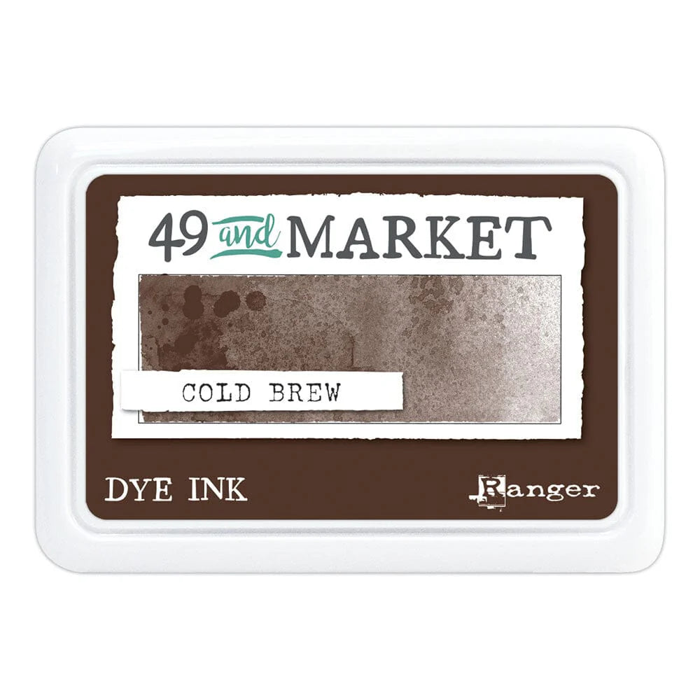 49 and Market dye ink pad with camouflage color on a white background